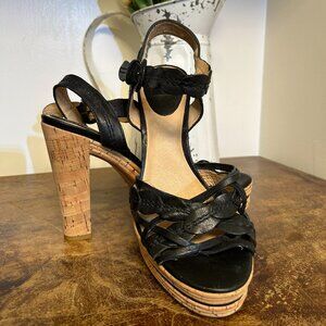 Frye Cork Heels with Platform Front – Size 7.5 – Gently Used